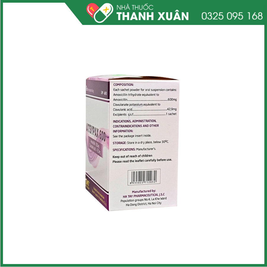 Atsypax 600 thuốc kháng sinh điều trị nhiễm khuẩn